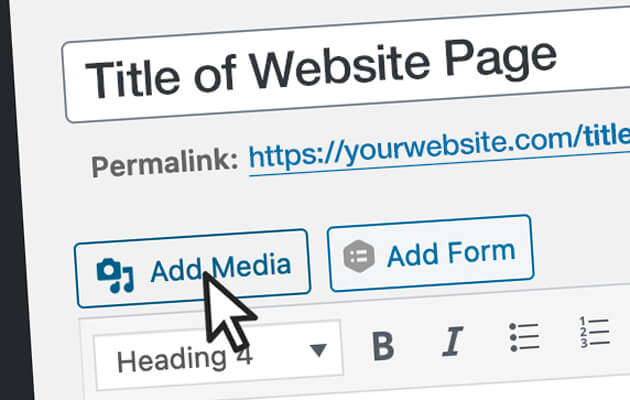 WordPress adding media